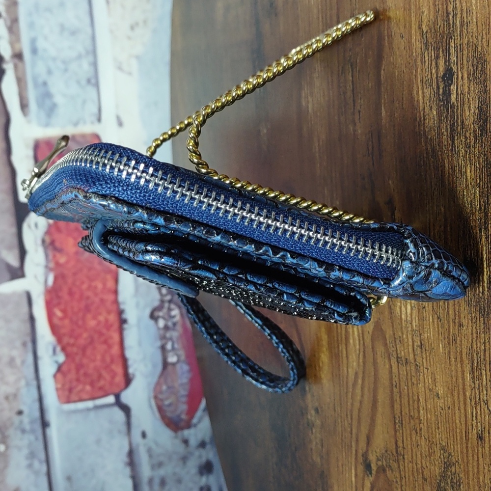 Python Embossed Faux Leather Wristlet/Wallet - Picture 2 of 7